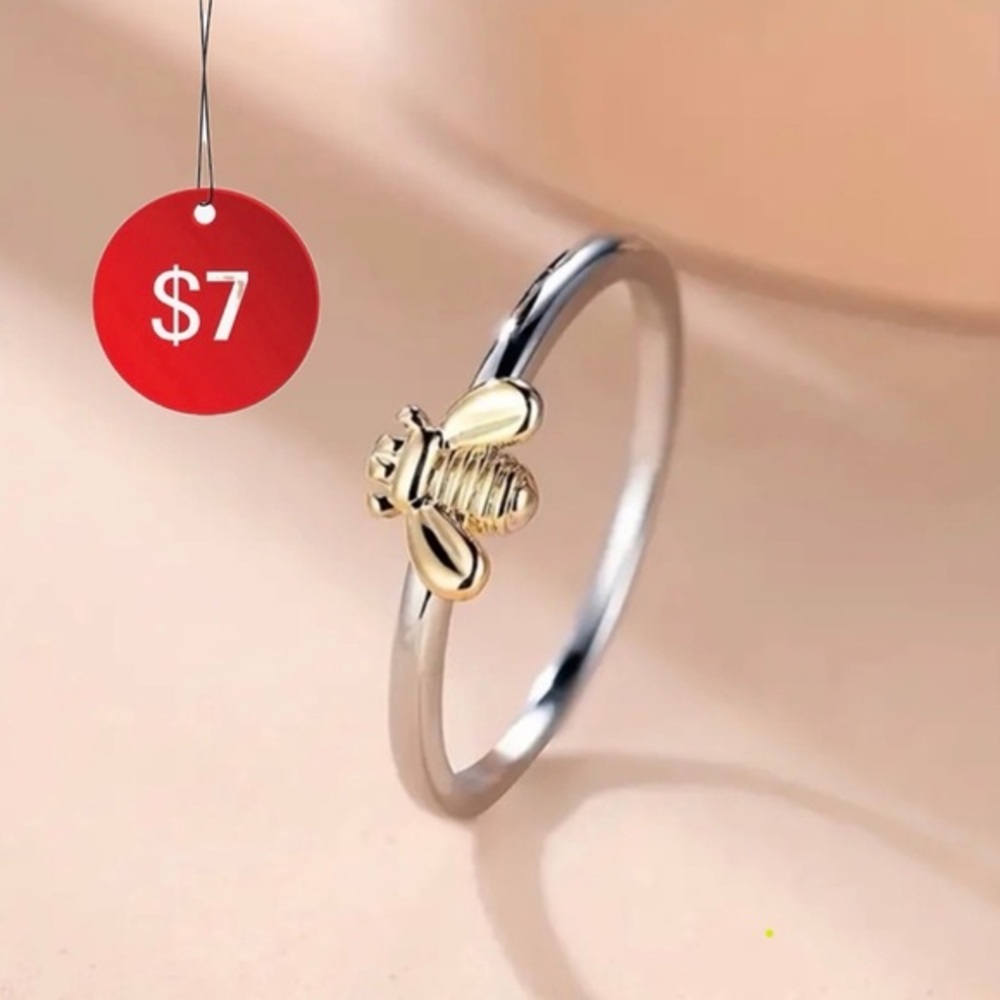 New Bumble Bee gold plated Ring Size 5 Women Jewelry Teen Girl